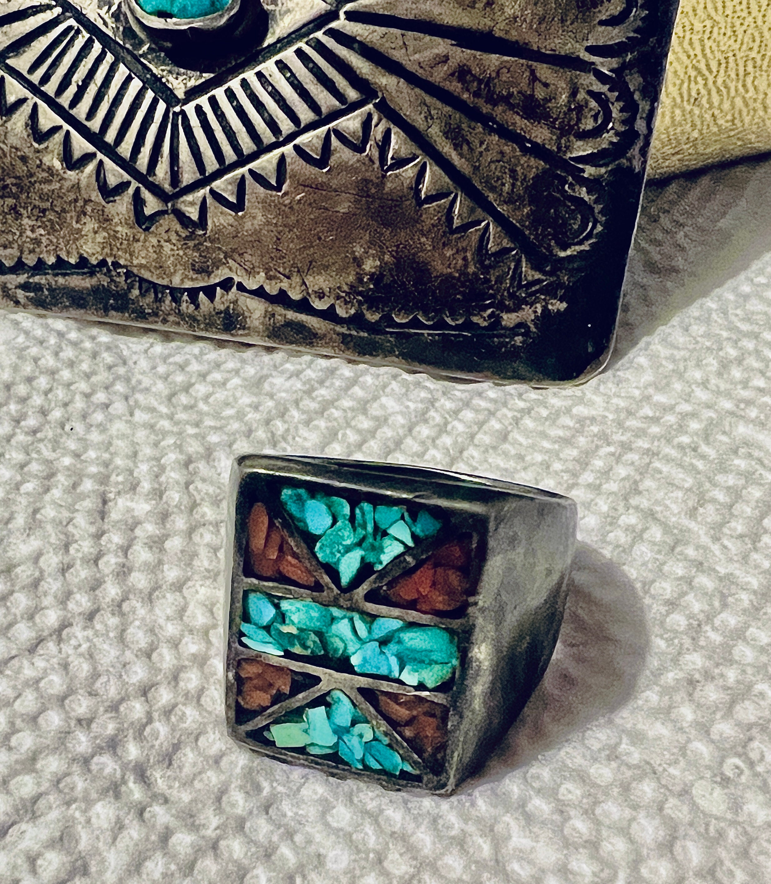 Rare Navajo Ring JS - Premium Sterling Silver, High Quality