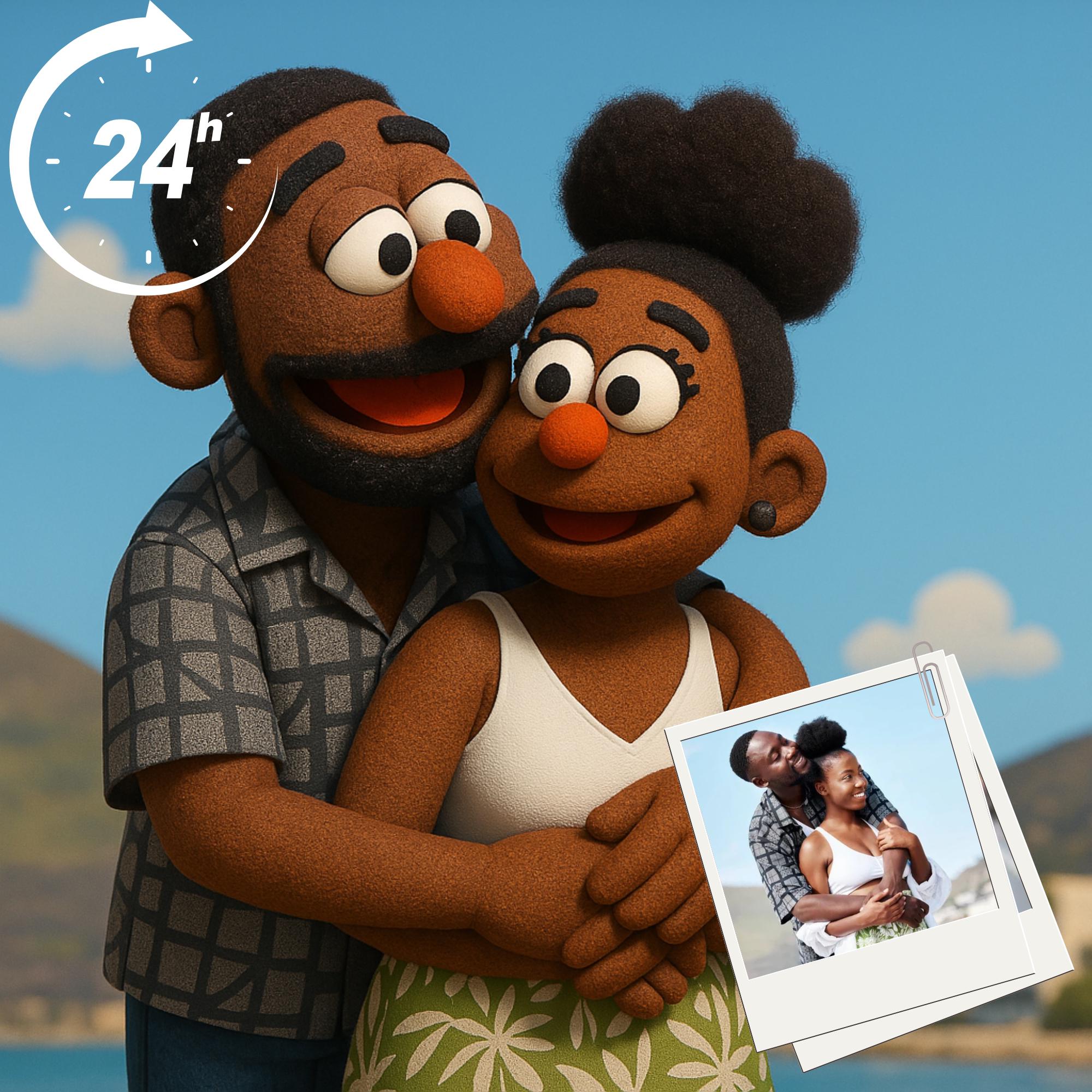 Custom Muppet Style Cartoon Portrait: Personalized Family Gift (digital ...