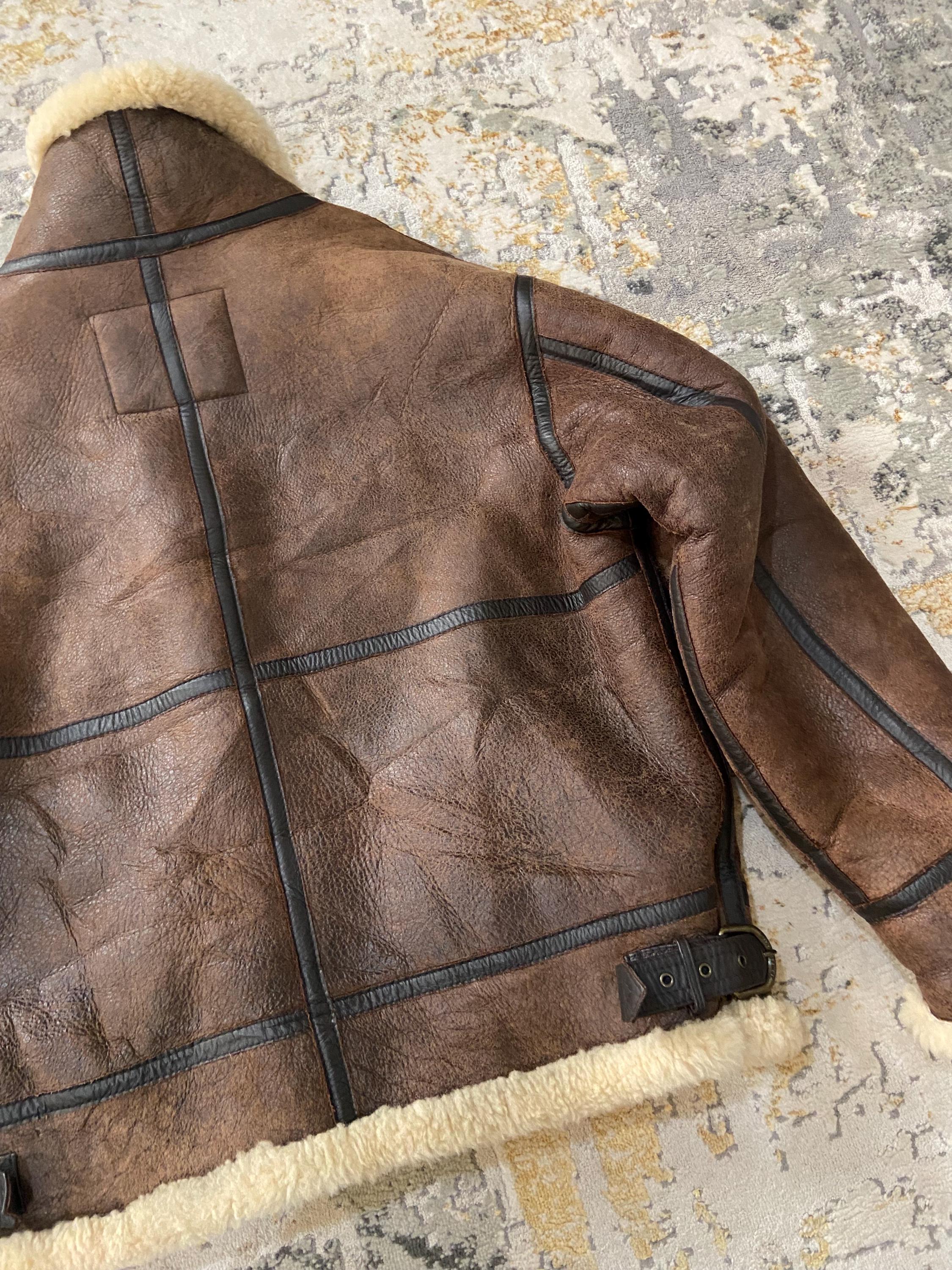 Vintage B-3 Wind Armour Sheepskin Sherpa Jacket Size L - Etsy