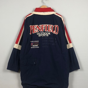 Vintage Penfield Windbreaker Utility Rugged Outdoor Outerwear Sport Penfield Jacket Blue Size M