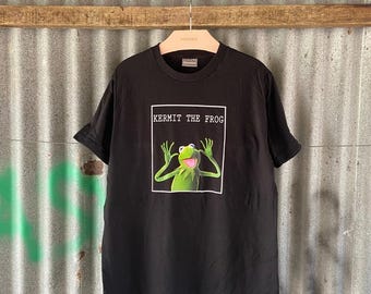 Vintage 90s Kermit Clein Under Where T-shirt | Rare Muppets Calvin