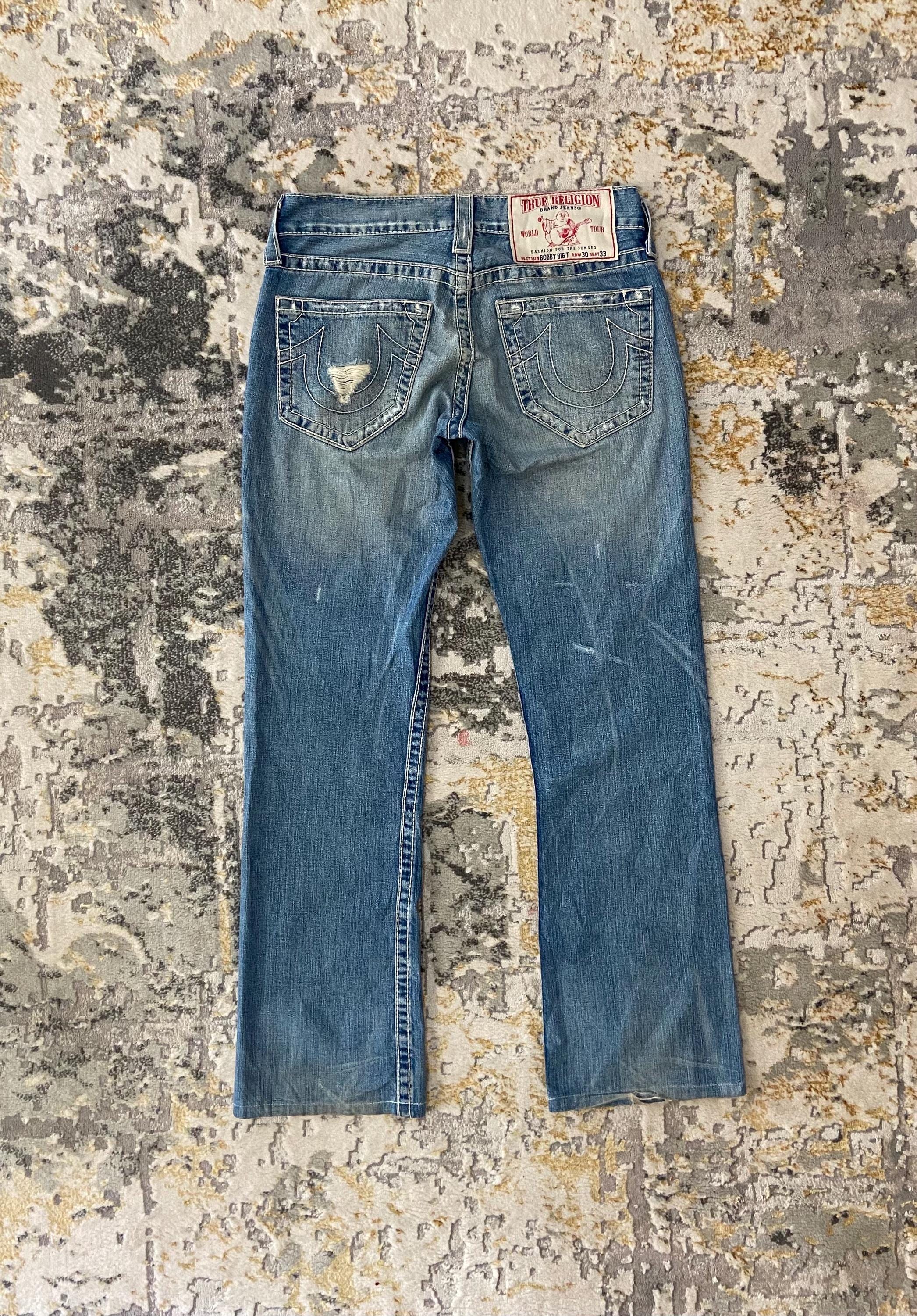 TRUE RELIGION デニムパンツ32 ウォッシュブルーフレア