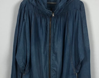 Vintage Issey Miyake Tsumori Chisato Denim sudadera con capucha chaqueta japón Diseñador