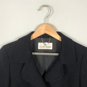 Vintage Courreges Paris Wool Blend Coat, Size S image 3