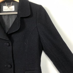Vintage Courreges Paris Wool Blend Coat, Size S image 6