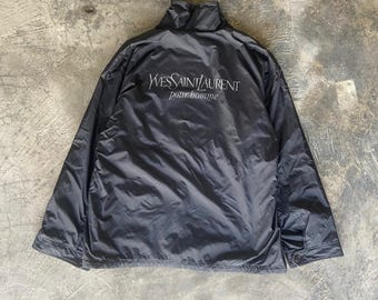 Vintage YSL Yves Saint Laurent Reversible Big Logo Jacket - Etsy