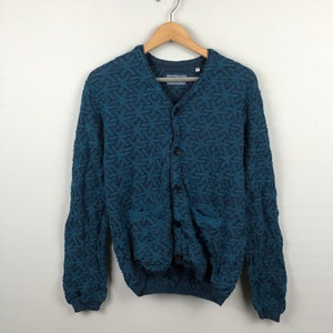 Vintage Blue Blue Japan Japanese Designer Brand Blue Indigo Blue Jumper Knitwear Sweater Blue Size S