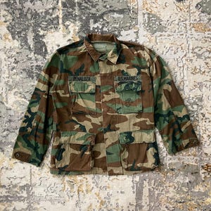 Chaqueta de camuflaje vintage para hombre, estilo militar, estilo militar, estilo militar, estilo militar, para climas cálidos, talla S