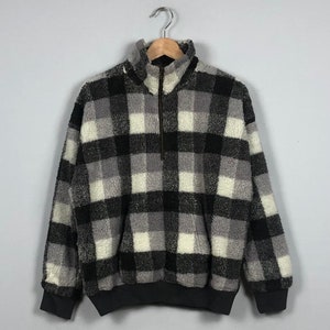 Japanese Brand Craft Journal Standard Checkered Plaid Jacket Fleece Medium Journal Standard Japan Outerwear Cold Weather Jacket Size M