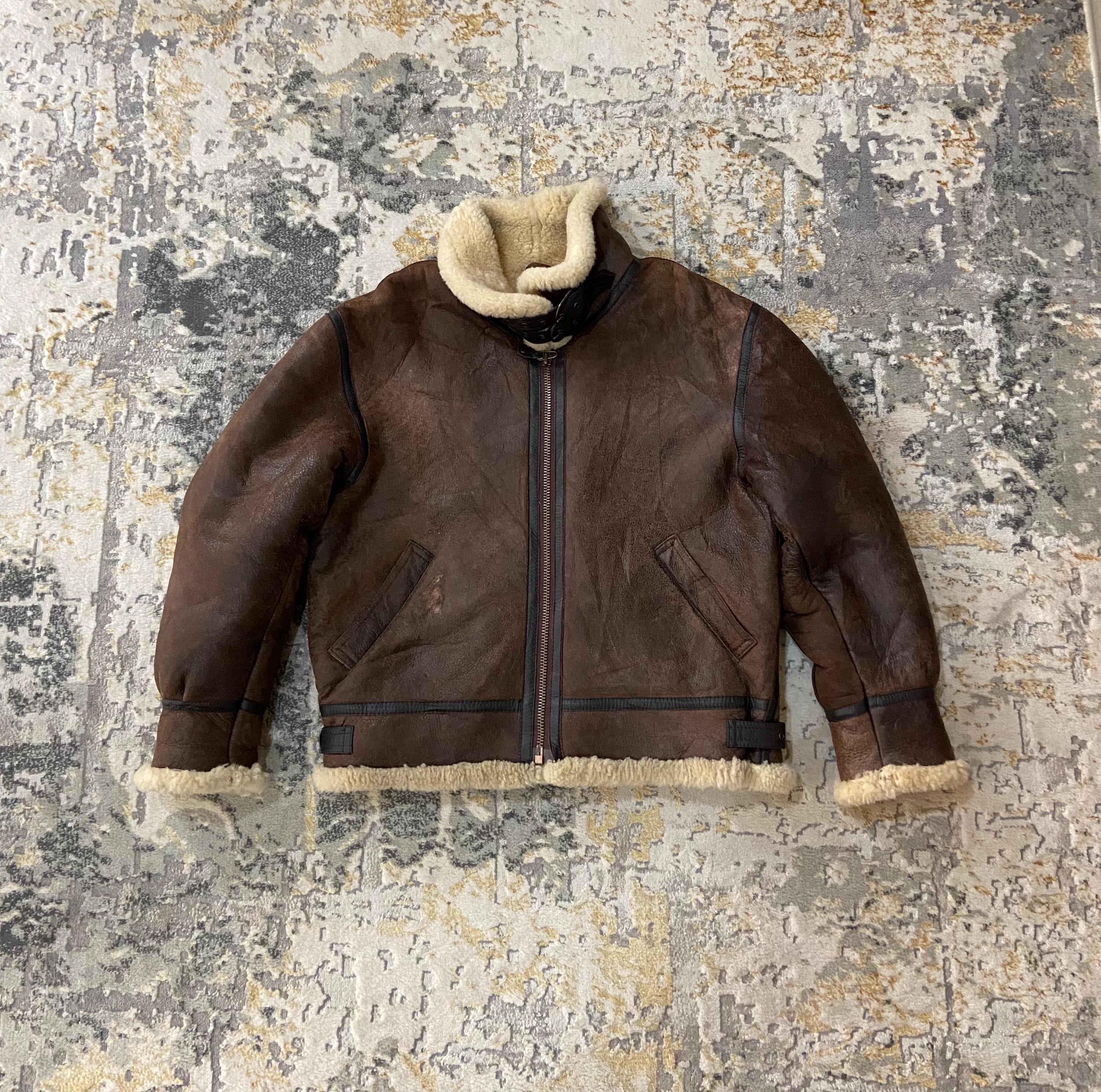 Vintage B-3 Wind Armour Sheepskin Sherpa Jacket Size L - Etsy