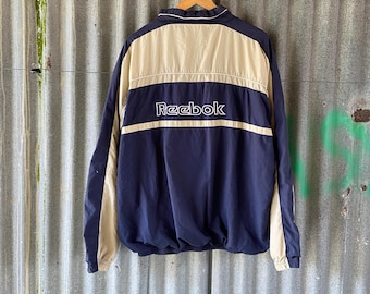 Vintage Reebok Windbreaker Sweater Outerwear Big Logo Reebok  Sportwear Jacket Size L
