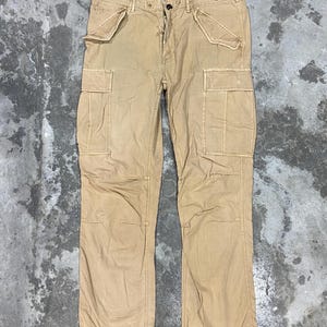 Vintage Polo Ralph Lauren PRL Polo RL  Trouser Cargo Pants Brown Size 34