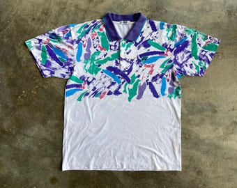 Vintage Yonex Colorblock  Abstract Shirt Sportwear Size M