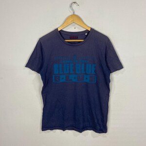 Blue Blue indigo blue “kino of the BLUE BLUE “ Tshirt Blue Japan Vintage Tee Size M