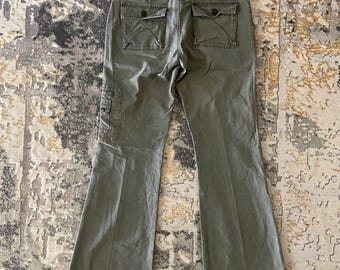 Cargo Pants Flare Japan Brand Stylish Trouser BootCut Flare Size 30