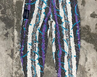 vintage 90s  cyborg abstract patterned baggy outfitters jogger menswear unisex pants size M