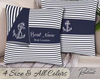 Boat Pillows, Boat cushion, Pillow For boaters, yacht Pillow, Boat Gift,  Gift For Sailor, nautical pillow, yacht gift, personalised pillow