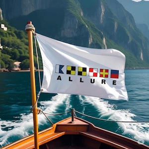 Personalized Boat Flag: Custom Nautical Code Flag, Maritime Gift, Boating Accessories