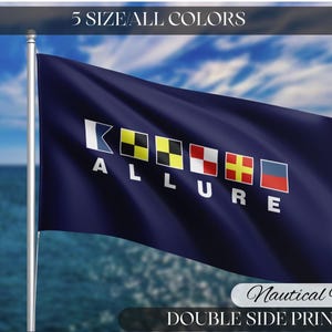 Personalized Nautical Code Flag, Custom Boat Flag, Signal Flag Décor, Yacht or Lake House Gift, Maritime Home Décor, Sailor Gift