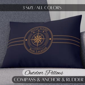 Personalized Boat Pillows, Boat Accessories, Boat Cushion, Lake House Pillow, Gift For Sailor, Nautical Gifts, Yacht Cushion, Captain Gifts,