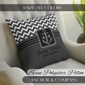Boat Pillow, Custom Nautical Cushion, Boat Accessories, Nautical Gift For Boat Owner, Nautical Pillows, Boat Decor, Yacht Gift