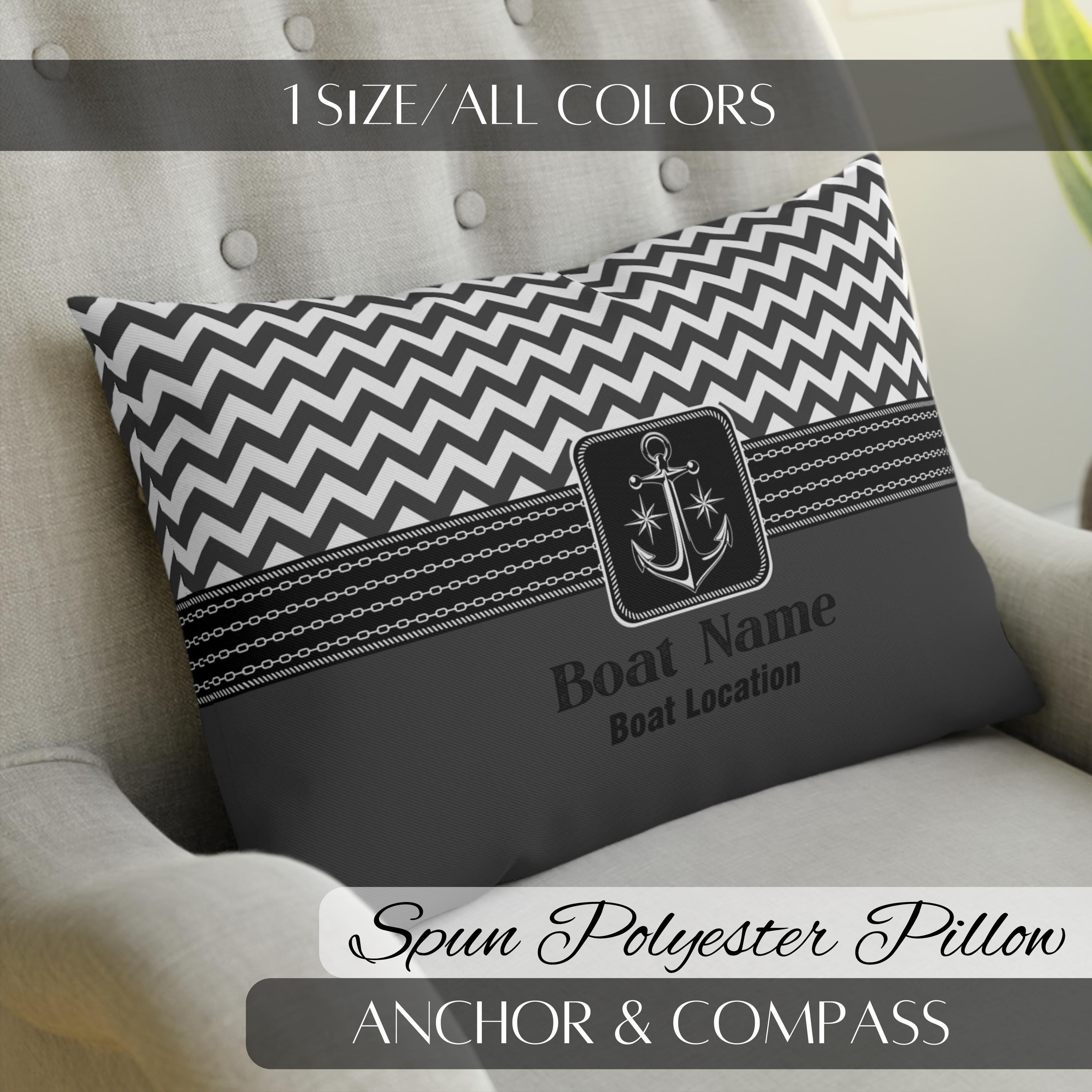 Personalized Boat Lumbar Pillow: Nautical Yacht Decor