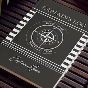Personalized Boating Journal, Captains Log Book, Boat Accessories, Captain Gifts, Ships Log, Sailing Giftt, Yacht Gift, Gift For Sailor,