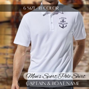 Custom Boat Shirt Mens, Captain Name Shirt, Gift For Captain, Boat Owner Gift, Boating Shirt, Anchor T-Shirt, Boat Name TShirt,