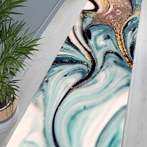 Luxury Marble Rugs, Blue And Gold Marble Rugs, Housewarming Gift Rug, Alcohol Ink Rug, Blue Marble Rugs, Large Rugs, Classic Rug, Home Decor