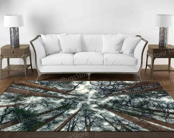 Corridor Rug, Farmhouse Rug, Forest View Rugs, Kitchen Rug, Runner Rugs, Tree Landscape Rugs, Forest View Rugs, Colorful Rug, Nursery Rugs,