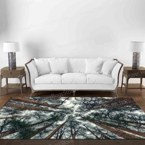 Corridor Rug, Farmhouse Rug, Forest View Rugs, Kitchen Rug, Runner Rugs, Tree Landscape Rugs, Forest View Rugs, Colorful Rug, Nursery Rugs,