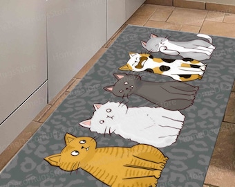 Cute Rug, Anti-Slip Carpet Rug, Cats Rug, Animal Rug, Cat Rug, Office Decor Rug, Abstract Cat Rug, Non Slip Rug, Popular Rug, Cat Lover Gift