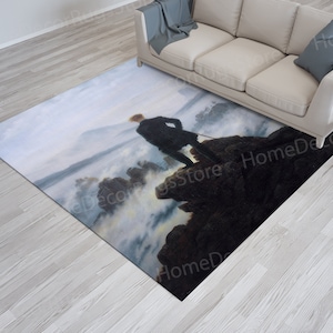 Home Decor Rugs, Classic Rug, Classic Rugs, Caspar David Friedrich Rug, Famous Rug, Office Rugs, Gift For Him Rugs, Bridesmaid Gift Rug,