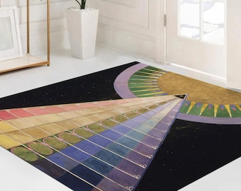 Hilma af Klint Altarpiece Rug, Hilma af Klint Rug, Group X Rug, Reproduction Rug, Corridor Rug, Small Rug, Machine Washable Rug, Square Rug,