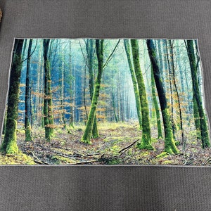 Trees Landscape Rugs, Thin Rug, Chenille Rugs, Custom Rug, Entryway Rug, Large Rug, View Rug, Small Rugs, Landscape Rugs, Front Door Rug,