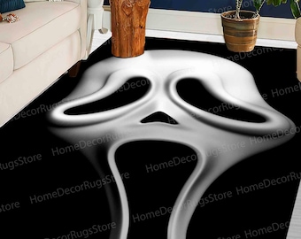 Salon Decor Rug, Mask Rugs, Scream Rugs, Stair Rugs, Gift For Her Rugs, Gift For Him Rugs, Horror Rugs, Modern Rugs, Car Mat Rugs, Black Rug
