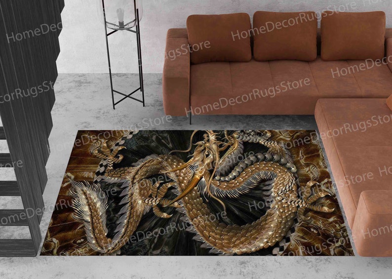 Dragon Car Rug Dragon Rugs, Dragon Pattern Rug, Japanese Rug, Modern Rugs, Living Room ...