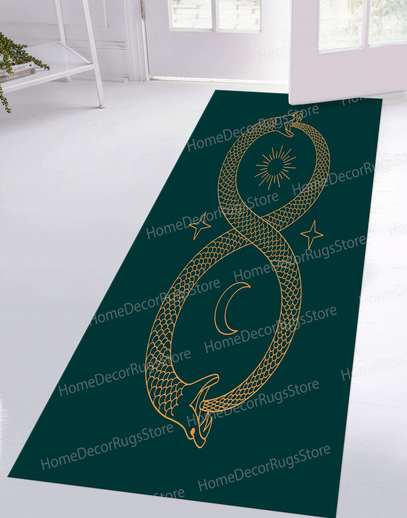 Intinity Rug Ouroboros Rug, Infinity Rug, Snake Rugs, Modern Rug, Non Slip Rug ...