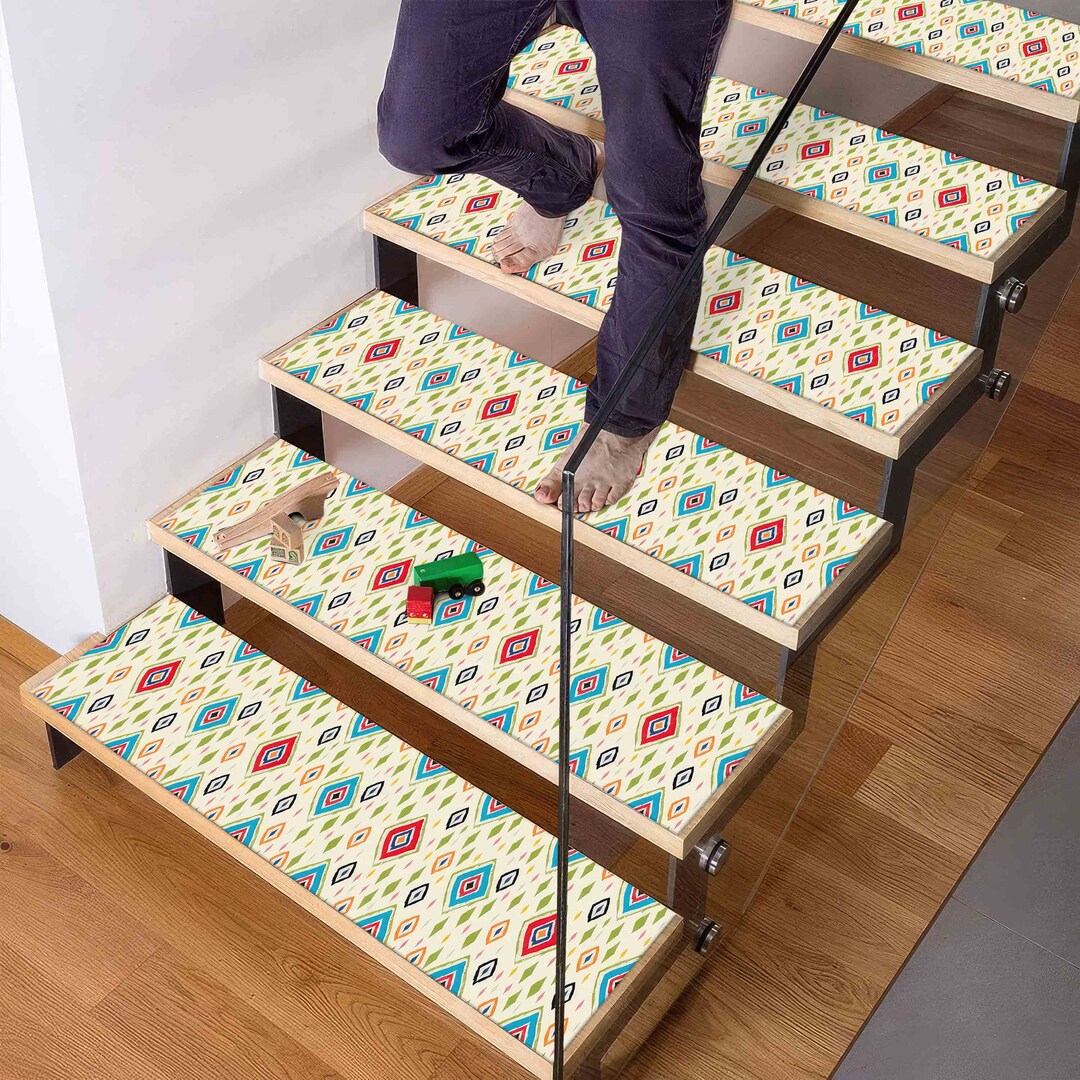 Watch Your Step Rug Geometric Pattern Rug, Green Rug, Blue Rug, Modern Rug, Nursery Rug ...