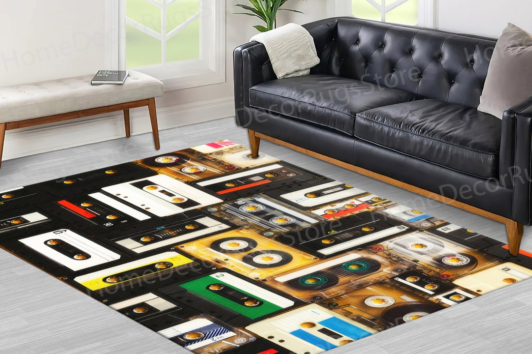 Vintage Cassette Rug, Stair Rugs, Music Room Rug, Nostalgic Rugs ...