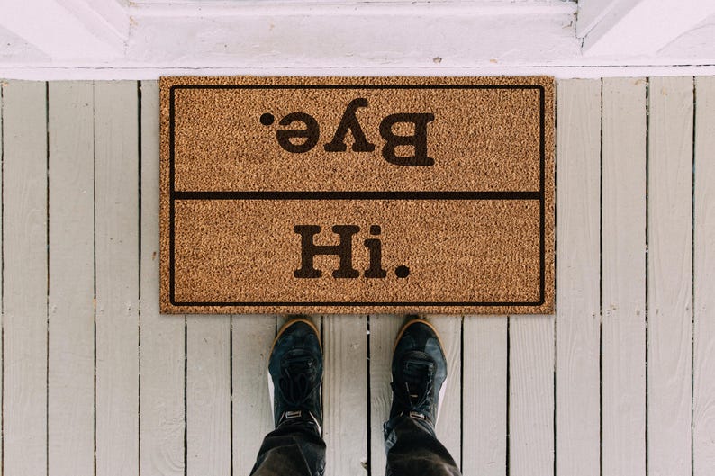 HomeDecorRugsStore Hi Bye Doormat - Thumbnail 4