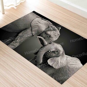 Thin Rug, Pattern Rugs, Luxury Rug, Safari Rug, Animal Rug, Elephants Love Rug, Door Mat Rug, Soft Rug, Custom Rugs, Home Decor Rugs, image 6