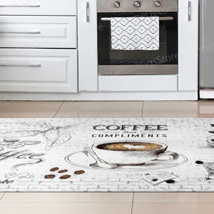 Kitchen Rug Modern Rugs, Popular Rug, Kitchen Rug, Coffee Rug, Pattern Rug, Large Rugs, Car Mat Rug, Coffee Lover Rug, Machine Washable Rug, image 6