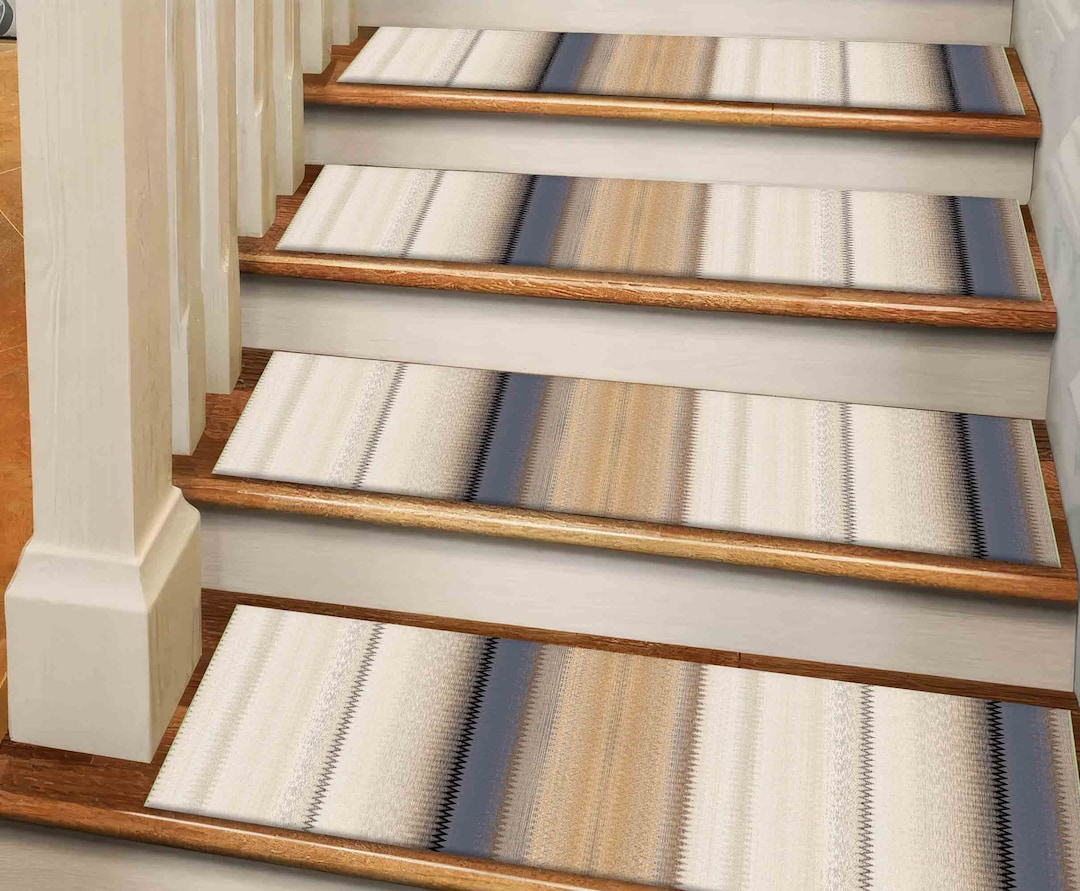 Short Rug For Step Ethnic Step Rug, Beige Rug, Bohemian Rug, Modern Rug, Stair Treads Rug ...