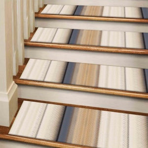Ethnic Step Rug, Beige Rug, Bohemian Rug, Modern Rug, Stair Treads Rug, Easy To Clean Rug, Small Rug, Luxury Rug, Personalized Rug, Gift Rug