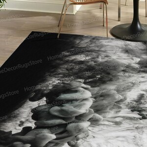 Smoke Rugs, Farmhouse Rug, Corridor Rugs, Modern Rug, Gray Rug, Small Rug, Accent Rug, Indoor Rugs, Decorative Rug, Salon Decor Rug,