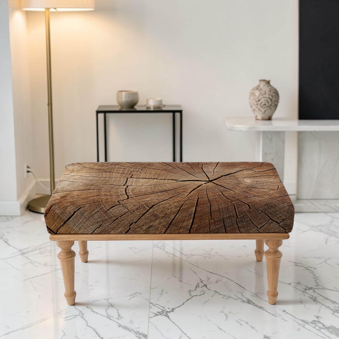 Bumpy Textured Bench Design Wood Textured Bench, Tree Ring Bench, Modern Bench, Living Room Bench ...