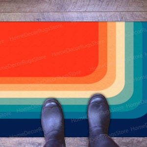 Mid Century Rugs, Accent Rugs, Modern Rug, Modern Pattern Rug, Colorful Rugs, Living Room Rug, Anti-Slip Carpet Rugs, Minimal Rugs, Bild 6