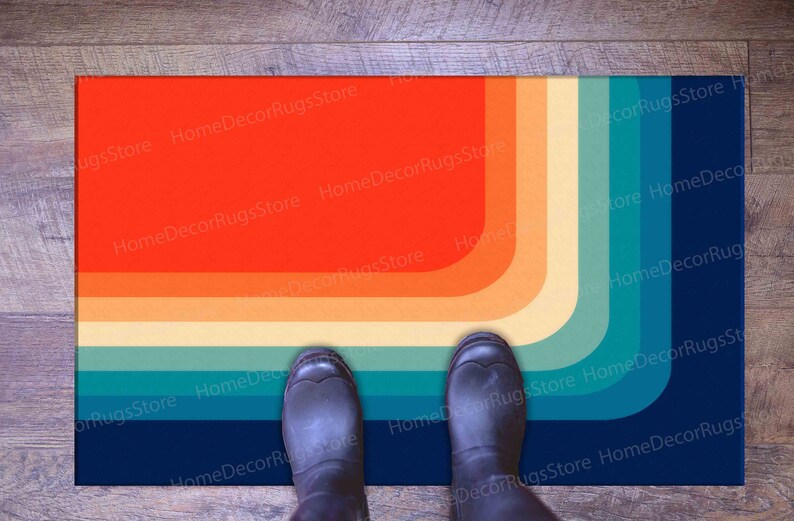 Mid Century Rugs, Accent Rugs, Modern Rug, Modern Pattern Rug, Colorful Rugs, Living Room Rug, Anti-Slip Carpet Rugs, Minimal Rugs, Bild 6