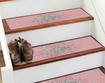 Pink Rugs, Boho Rug, Oushak Rug, Modern Rugs, Customs Rug, Stair Treads Rug, 3D Printed Rug, Easy To Clean Rug, Small Rug, Personalized Rug,